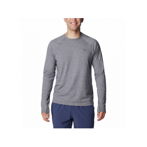 COLUMBIA Men's PFG Uncharted Long Sleeve Crew Neck Shirt Shark Heather XL