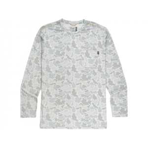 MARSH WEAR Men's Buxton Hagood Long Sleeve Crew Neck T Shirt Gray Mallard Camo Large