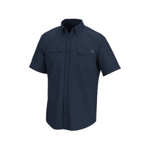 Huk Men's Tide Point Short Sleeve Shirt Sargasso Sea 2XL - Huk