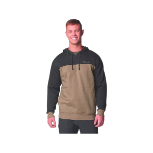 Columbia Men's Hart Mountain Hoodie Oatmeal Heather/Black Heather Medium - Columbia