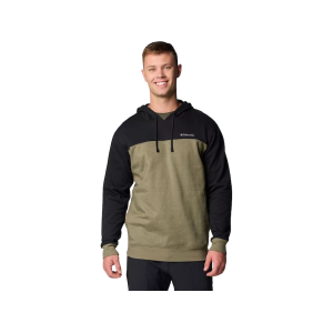 Columbia Men's Hart Mountain Hoodie Stone Green Heather/Black Heather Medium - Columbia