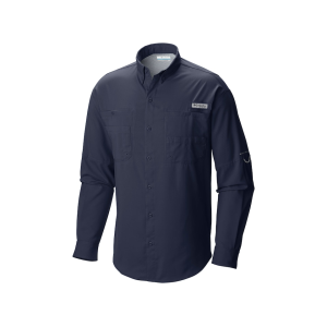 Columbia Men's PFG Tamiami II Long Sleeve Shirt Collegiate Navy Large - Columbia