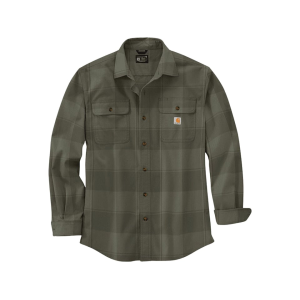 Carhartt Men's Loose Fit Heavyweight Flannel Shirt Dusty Olive 3XL