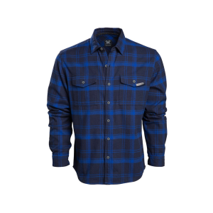 VORTEX OPTICS Men's Timber Rush Flannel Long Sleeve Shirt Blue Jay Medium