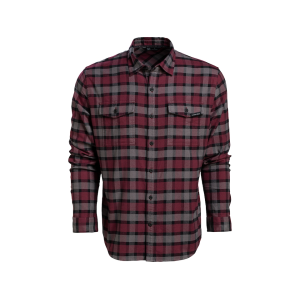 VORTEX OPTICS Men's Timber Rush Flannel Long Sleeve Shirt Burgundy Medium