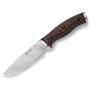 Buck Knives Small Selkirk Fixed Blade Knife 4" Drop Point 420HC Polished Blade Micarta Handle Black/Brown - Buck Knives
