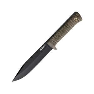 Cold Steel SRK Fixed Blade Knife 6" Clip Point SK-5 Black Blade Kray-Ex Handle Dark Earth - Cold Steel