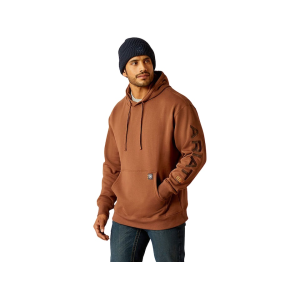 Ariat Men's Rebar Graphic Hoodie Aztec/Coffee Bean 2XL - Ariat