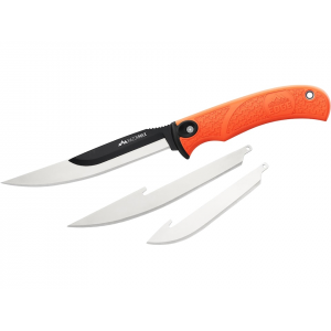 Outdoor Edge RazorMax Fixed Blade Knife 5" Drop Point 420J2 Satin Blade TPR Overmold Handle Blaze Orange - Outdoor Edge