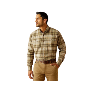Ariat Men's Rebar Durastretch Flannel Shirt Deep Lichen XL - Ariat