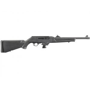 RUGER Pc Carbine Semi Automatic Rifle 9mm Luger 16.12" Fluted Black Barrel Black Frame Black Fixed Stock