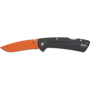 Browning Back Country Pocket Knife 3" Drop Point D2 Orange Blade G-10 Handle Black - Browning