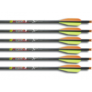 Carbon Express Mayhem 22" Carbon Crossbow Bolt 3" Vanes Black 6PK - Carbon Express