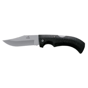 Gerber Gator Folding Hunting Knife 3-3/4" High Carbon Stainless Steel Clip Point Blade Polymer Handle Black - Gerber
