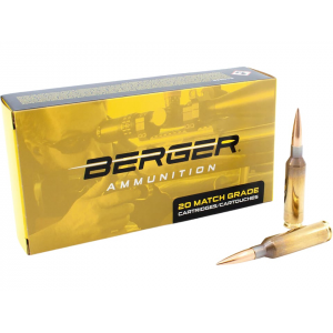 ger Match Grade 6mm Creedmoor 109 Grain Berger Hybrid Target Jacketed Hollow Point Box Of 20 Ammo
