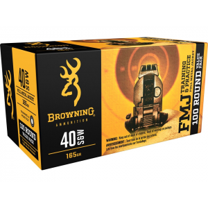 wning FMJ 40 S&W 165 Grain Full Metal Jacket Box Of 100 Ammo