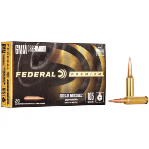 eral Premium Gold Medal 6mm Creedmoor 105 Grain Berger Hybrid Target Jacketed Hollow Point Box Of 20 Ammo