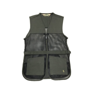 Bob Allen Men's 245M Mesh Back Shooting Vest Ambidextrous Cotton Sage XL - Bob Allen