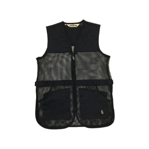 Bob Allen Men's 245M Mesh Back Shooting Vest Ambidextrous Cotton Black XL - Bob Allen