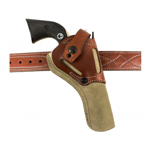 DeSantis Gunhide Wild Hog OWB Holster Ambidextrous Ruger Single Six, Wrangler 5.5" Leather Natural - Desantis Gunhide