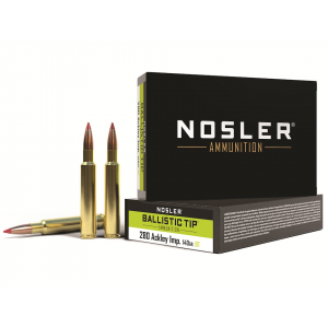 ler BT 280 Remington Ackley Improved 40-Degree Shoulder 140 Grain Nosler Ballistic Tip Polymer Tip Box Of 20 Ammo