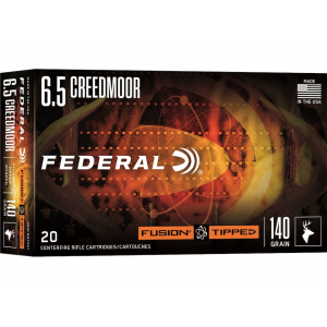 eral Fusion Tipped 6.5 Creedmoor 140 Grain Bonded Polymer Tip Box Of 20 Ammo