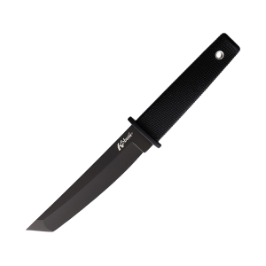 Cold Steel Kobun Fixed Blade Knife 5.5" Tanto Point AUS-8 Black Blade Kray-Ex Handle Black - Cold Steel