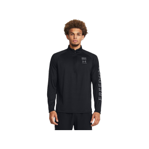 Under Armour Men's Freedom Tech Quarter Zip Shirt Black Medium - Under Armour