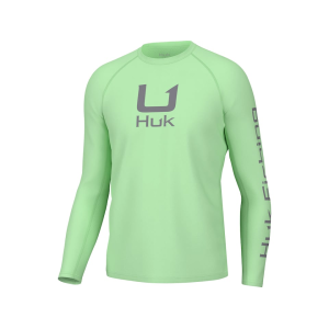 Huk Men's Icon Long Sleeve Crew Neck Shirt Patina XL - Huk