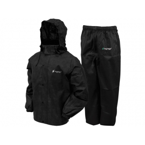 FROGG TOGGS Men's All Sport Rain Suit Black/Black Medium