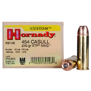 nady Custom 454 Casull 240 Grain Hornady XTP Jacketed Hollow Point Box Of 20 Ammo