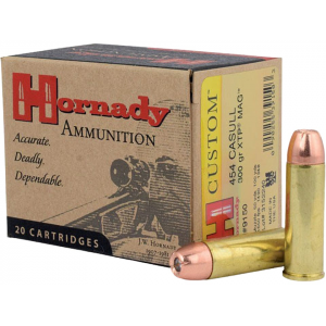 HORNADY Custom 454 Casull Ammo 300 Grain HORNADY Xtp Jacketed Hollow Point Box Of 20