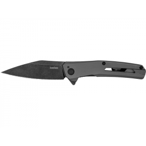 Kershaw Flyby Assisted Opening Pocket Knife 3" Wharncliffe D2 Black Stonewash Blade Stainless Steel Handle Gray - Kershaw