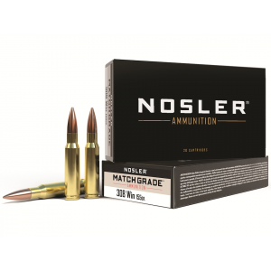 ler Match Grade 308 Winchester 155 Grain Nosler Custom Competition Jacketed Hollow Point Box Of 20 Ammo