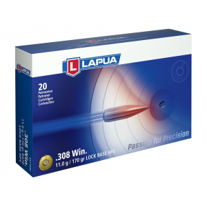 ua 308 Winchester 170 Grain Lapua Lock Base Full Metal Jacket Box Of 20 Ammo