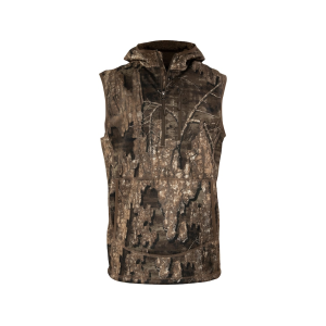 MidwayUSA Men's Prairie Creek Soft Shell Hooded Insulated Vest Realtree Timber 2XL Tall - Midwayusa