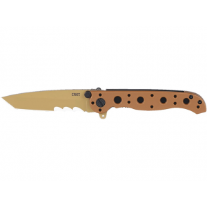 CRKT M16-10DZ Folding Knife 3" Partially Serrated Tanto Point D2 Titanium Nitride Blade Glass Reinforced Nylon (GRN) Handle Desert Tan - Crkt