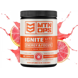 MTN OPS Ignite Lite Energy Drink Powder Pink Citrus 45 Servings