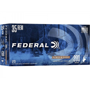 FEDERAL PREMIUM Federal Power-Shok 35 Remington Ammo 200 Grain Jacketed Soft Point Box of 20