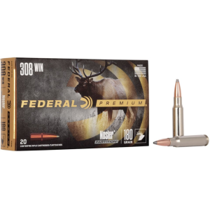 Federal Premium 308 Winchester Ammo 180 Grain Nosler Partition Jacketed Soft Point Box of 20 - Federal Premium