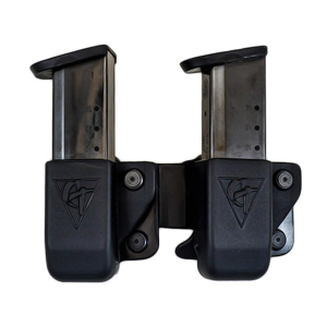 Comp-Tac Twin Magazine Pouch Belt Clip Right Hand CZ 75, Beretta 92, Sig Sauer P226, Springfield Armory XD, Walther PPQ 9mm, 40 S&W Kydex Black - Comp-Tac