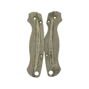 Flytanium Lotus Knife Scales for Spyderco Para Military 2 Linen Micarta Green - Flytanium