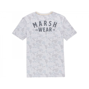 MARSH WEAR Men's Stackhouse Hagood Short Sleeve Crew Neck T Shirt Gray Camo Large