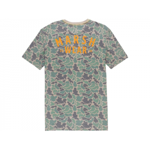 MARSH WEAR Men's Stackhouse Hagood Short Sleeve Crew Neck T Shirt Green Camo Large