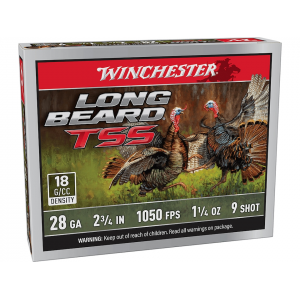 Winchester Long Beard TSS Turkey 28 Gauge Ammo 2-3/4" #9 Tungsten Shot 1-1/4 oz Box of 5 - Winchester