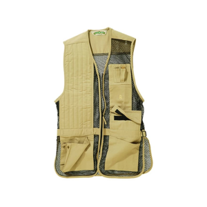 Bob Allen Men's 240M Mesh Back Shooting Vest Right Hand Cotton Twill and Mesh Khaki Medium - Bob Allen