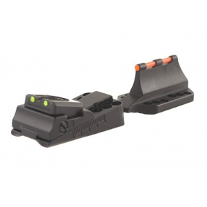 Williams Fire Sight Set Universal Vent Rib "Slugger" Shotgun Aluminum Black Fiber Optic Green - Williams