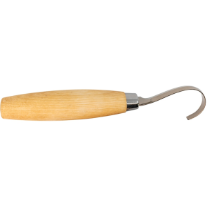 Morakniv Wood Carving Hook Knife Double Edge Fixed Blade Knife 2.16" Hook Stainless Blade Birch Handle Wood - Morakniv