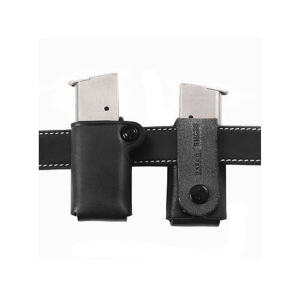 Galco Double Stack Polymer Magazine Pouch 40 S&W, 9mm Leather Black - Galco