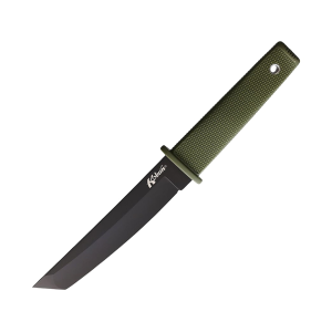 Cold Steel Kobun Fixed Blade Knife 5.5" Tanto Point AUS-8 Black Blade Kray-Ex Handle OD Green - Cold Steel